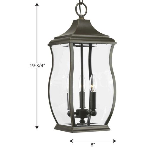 Township 3 Light 8 inch Oil Rubbed Bronze Outdoor Hanging Lantern