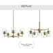 Replay 5 Light 21 inch Brushed Gold Chandelier Ceiling Light