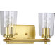 Adley 2 Light 14 inch Satin Brass Bath Vanity Wall Light