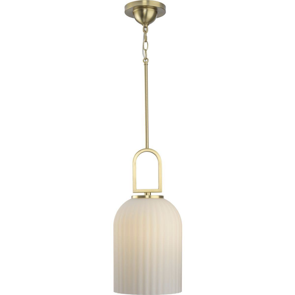 Stanza 1 Light 10.25 inch Brushed Gold Pendant Ceiling Light