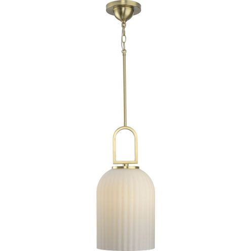 Stanza 1 Light 10.25 inch Brushed Gold Pendant Ceiling Light