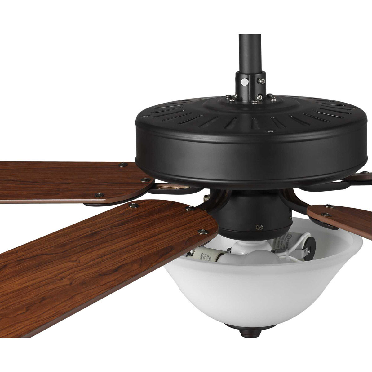 Builder 52 inch Architectural Bronze with Medium Cherry/Classic Walnut Blades Ceiling Fan