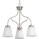 Keats 3 Light 20 inch Brushed Nickel Chandelier Ceiling Light