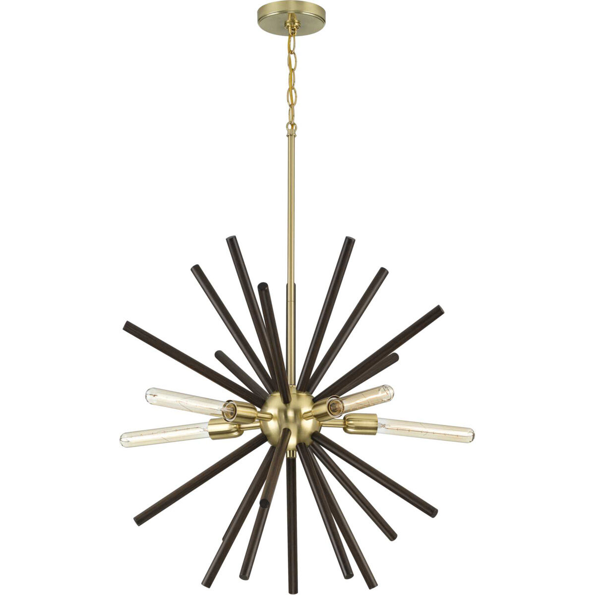 Thorpe 5 Light 28 inch Satin Brass Chandelier Ceiling Light