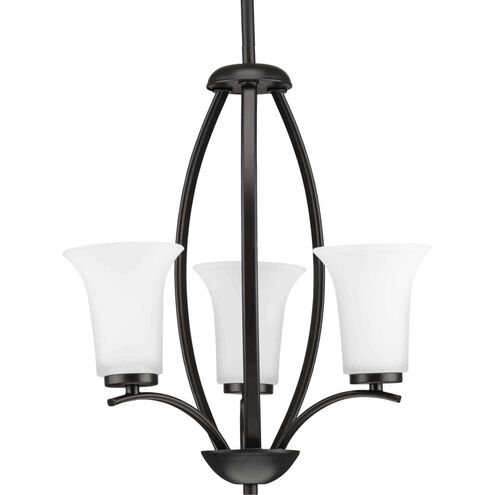 Joy 3 Light 14.63 inch Antique Bronze Foyer Chandelier Ceiling Light