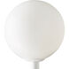 Acrylic Globe 1 Light 17 inch White Outdoor Post Lantern