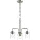Merry 3 Light 18 inch Brushed Nickel Chandelier Ceiling Light