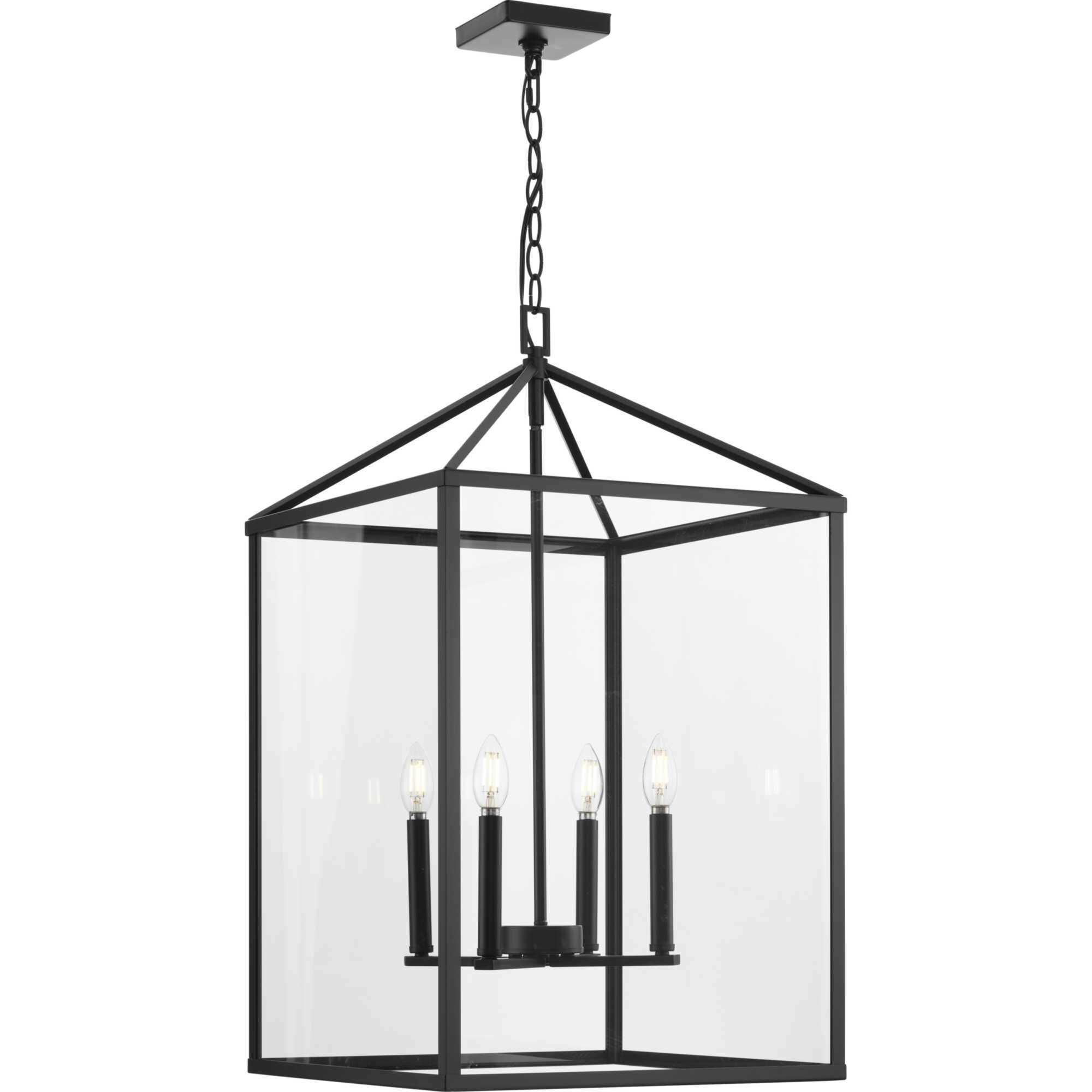 Hillcrest 4 Light 17 inch Matte Black Foyer Light Ceiling Light