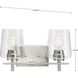 Calais 2 Light 15 inch Brushed Nickel Bath Vanity Wall Light