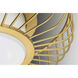 Finesse LED 15 inch Vintage Gold Flush Mount Ceiling Light