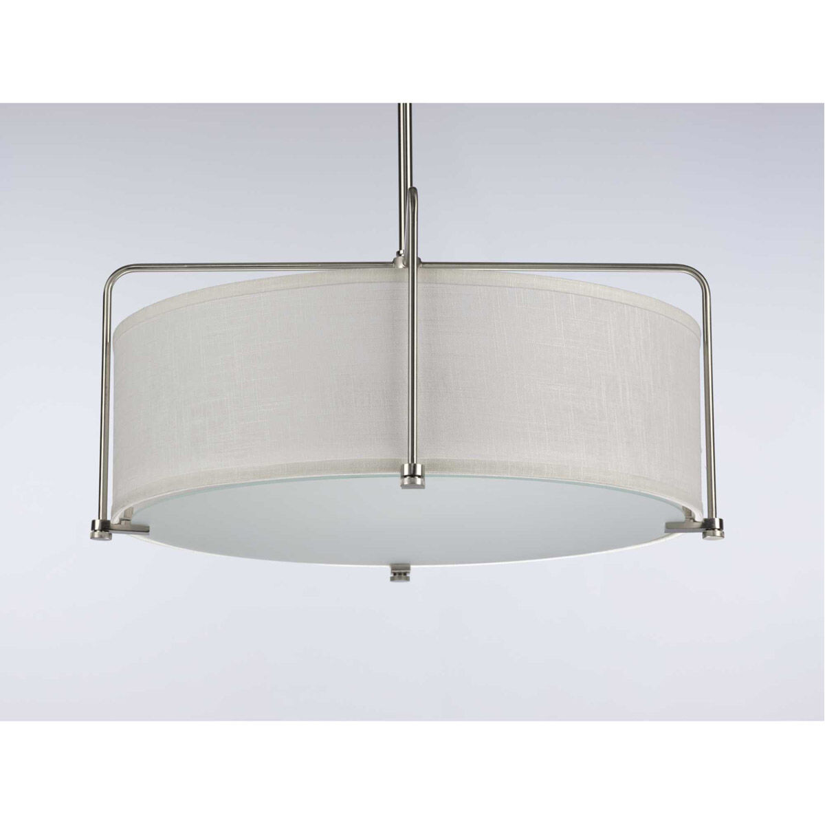 Kempsey 3 Light 22 inch Brushed Nickel Semi-Flush Mount Convertible Ceiling Light