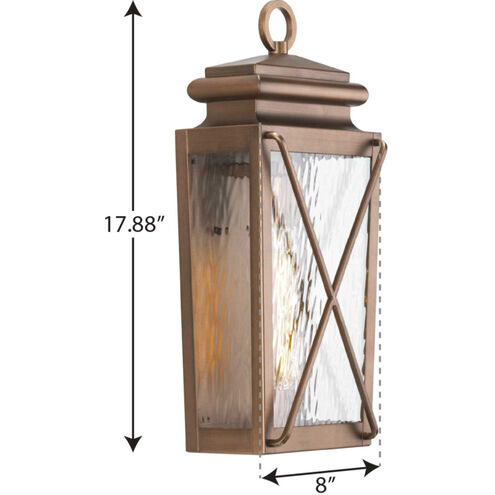 Wakeford 1 Light 18 inch Antique Copper Outdoor Wall Lantern