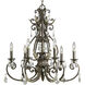 Savona 6 Light 30 inch Cognac Chandelier Ceiling Light