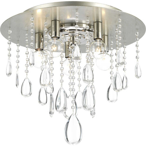 Anjoux 5 Light 16 inch Silver Ridge Flush Mount Ceiling Light