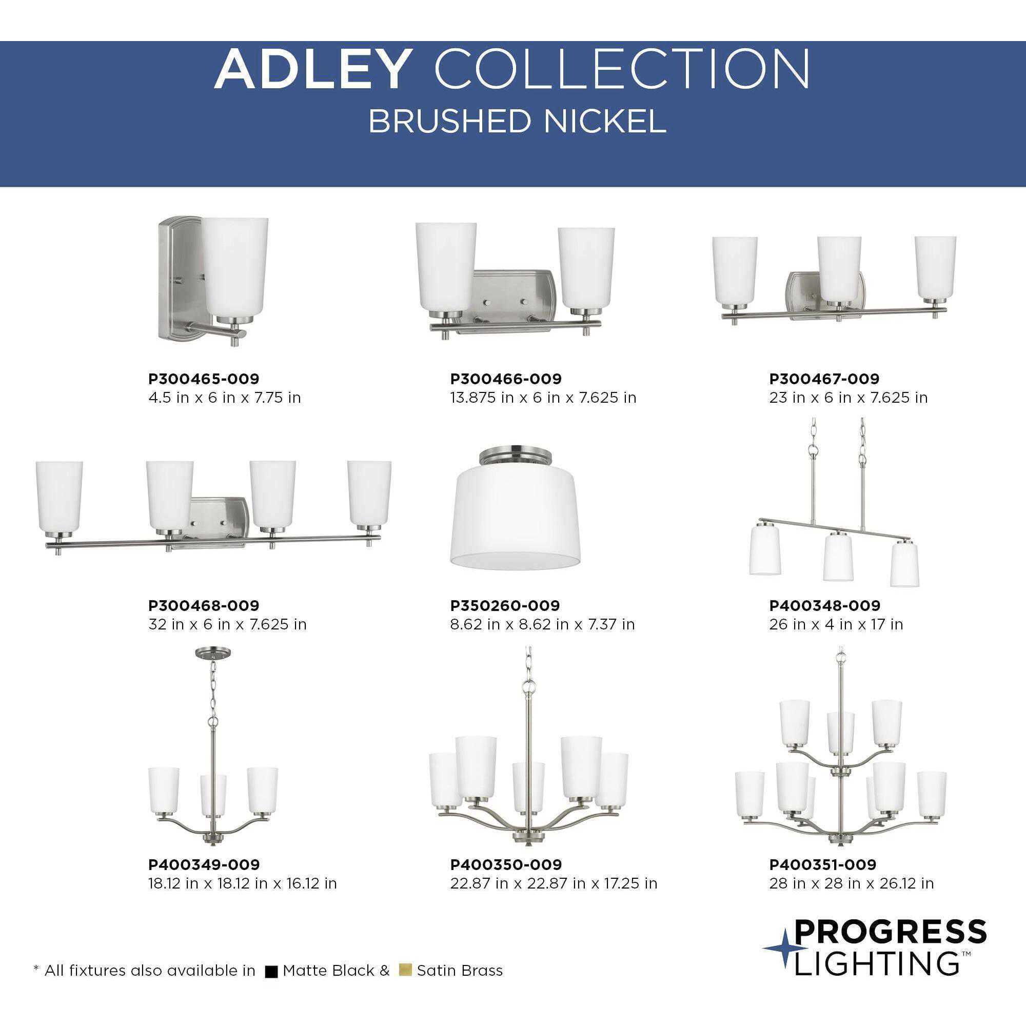 Adley 1 Light 4.5 inch Brushed Nickel Bath Vanity Light Wall Light