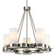 Bingo 5 Light 25 inch Brushed Nickel Chandelier Ceiling Light