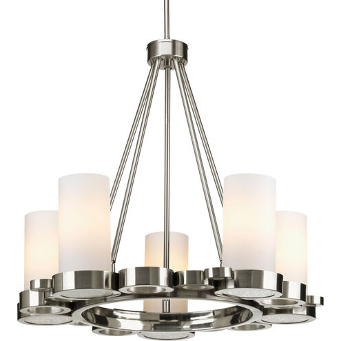 Bingo 5 Light 25 inch Brushed Nickel Chandelier Ceiling Light
