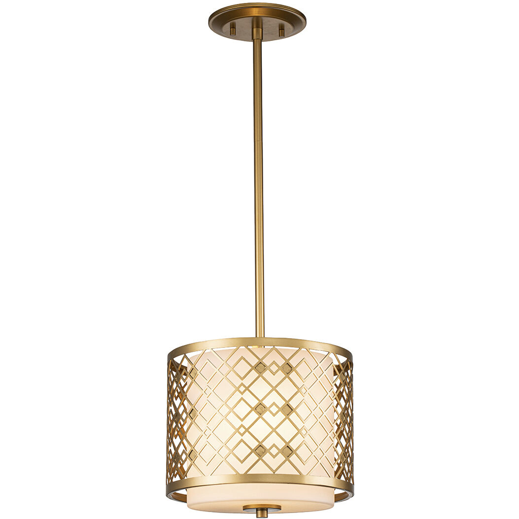 Ziggy 1 Light 10 inch Laquered Gold Mini Pendant Ceiling Light