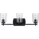 Adley 3 Light 23 inch Matte Black Bath Vanity Wall Light
