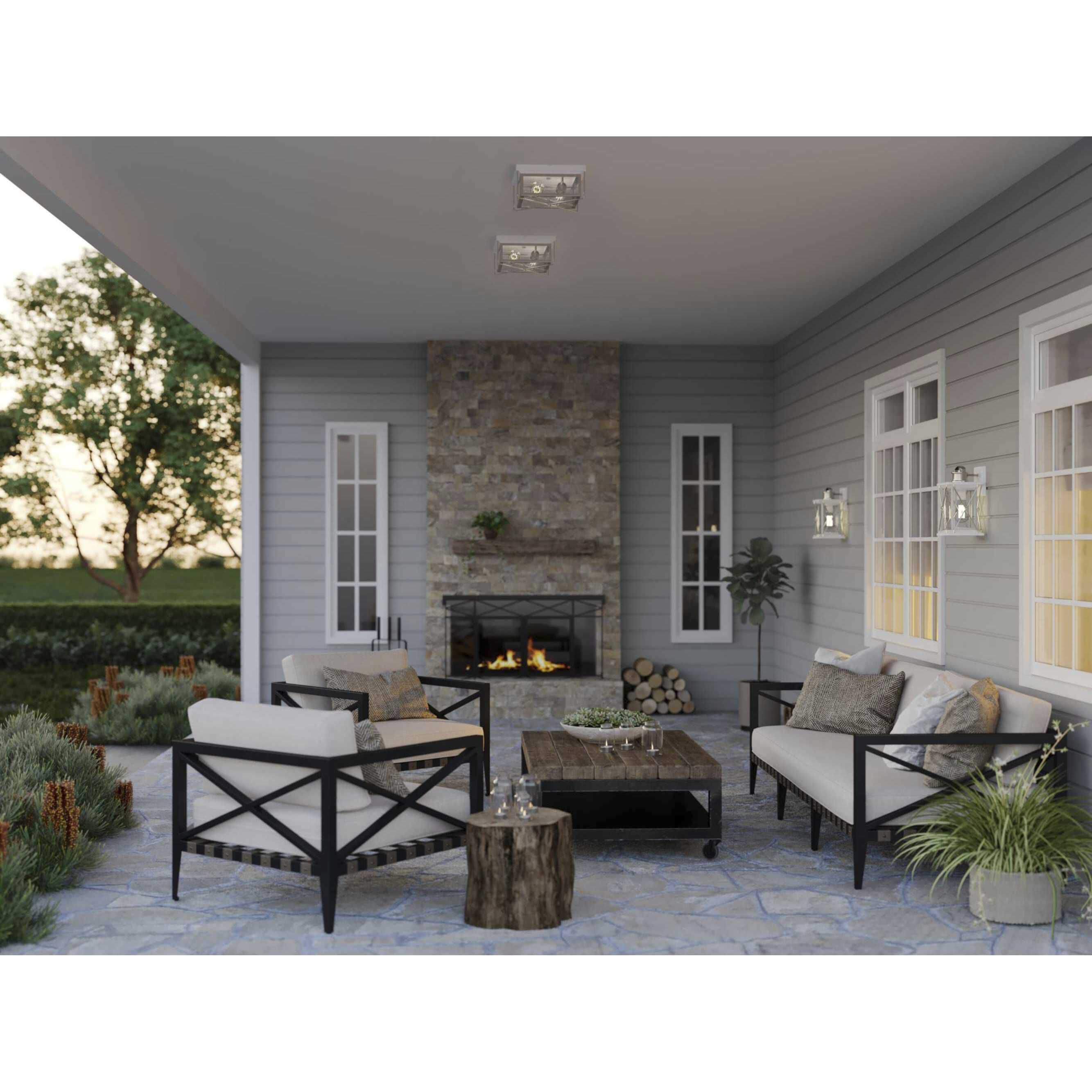 Barlowe 2 Light 11 inch Stainless Steel Outdoor Flush Mount