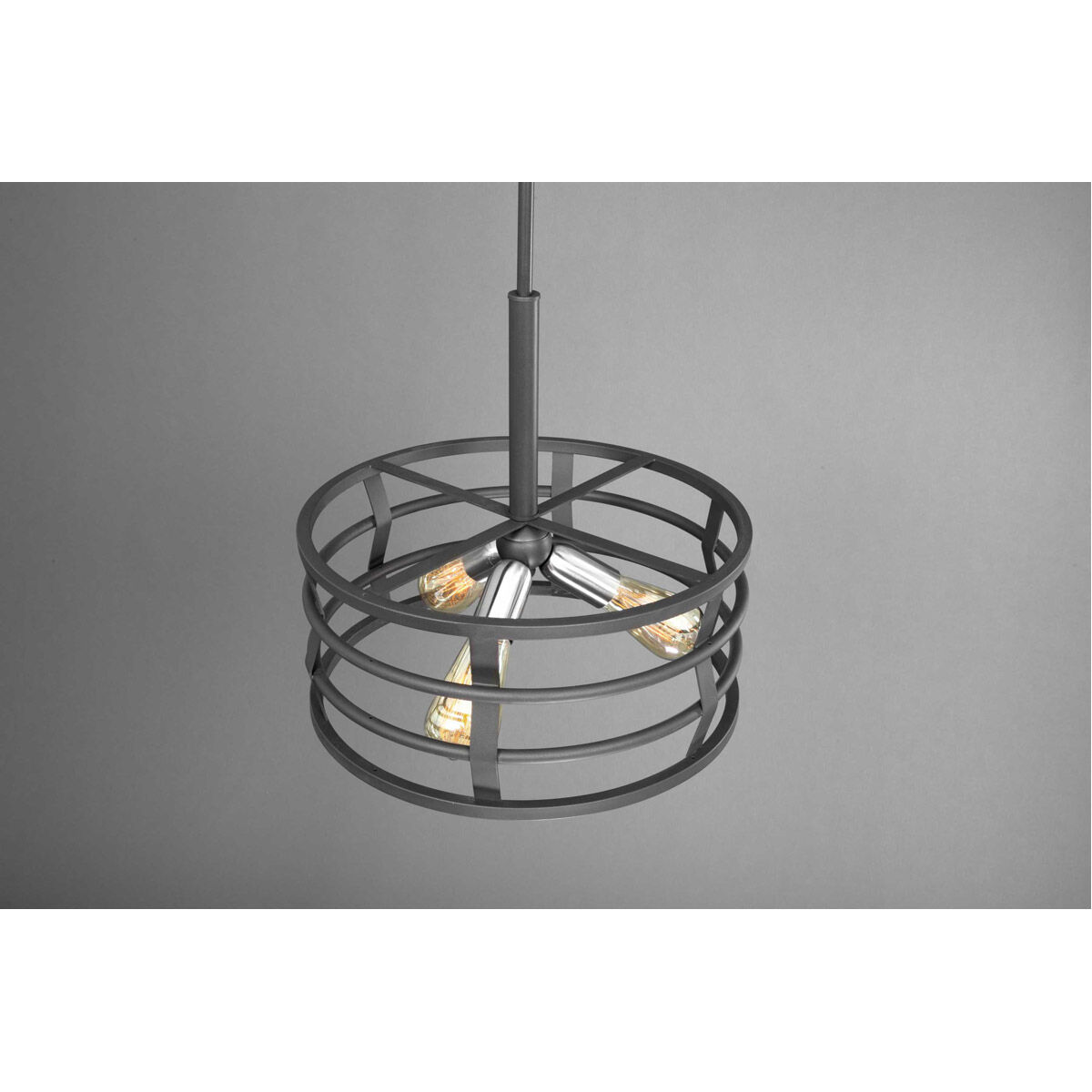 Remix 3 Light Graphite Pendant Ceiling Light, Design Series