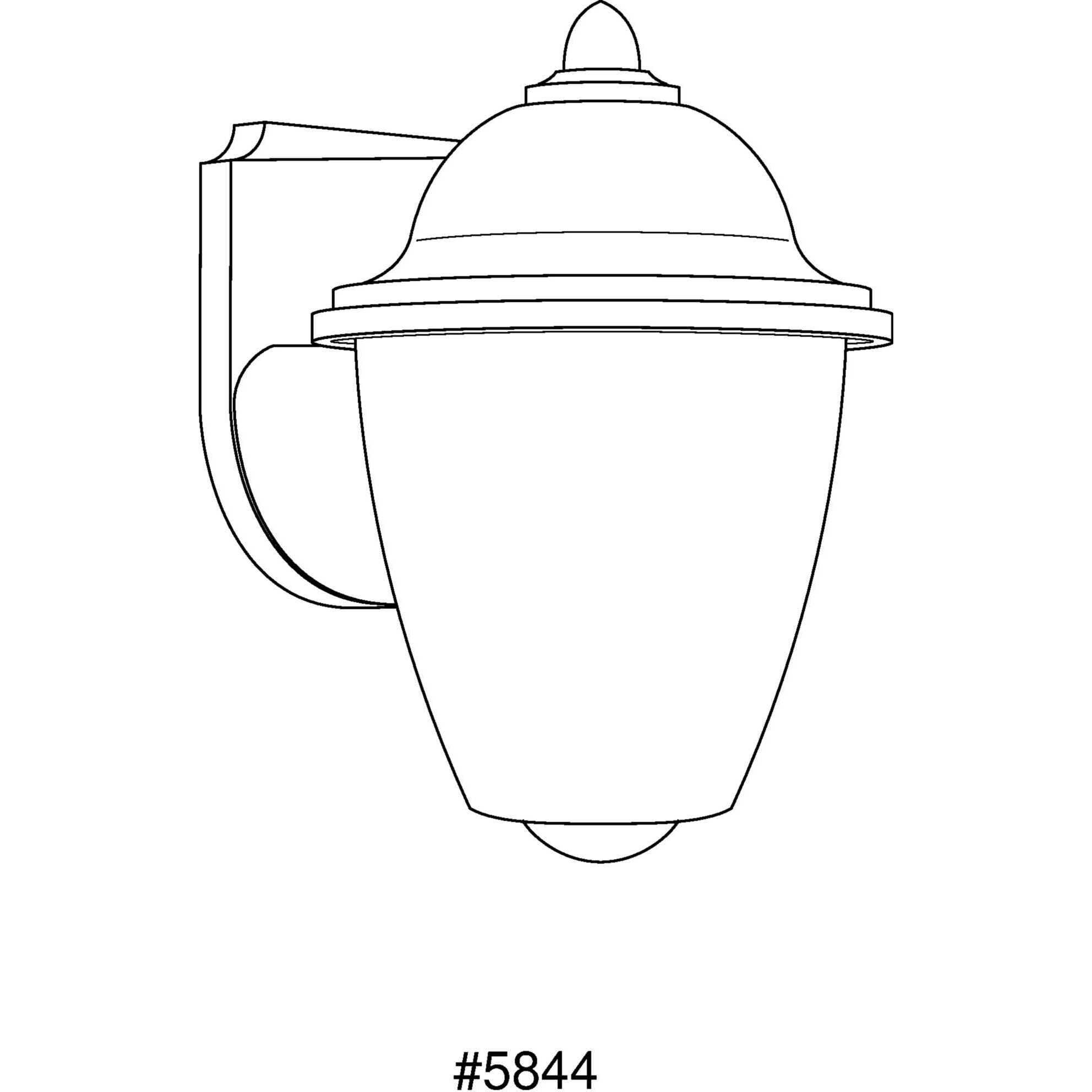 Polycarbonate Outdoor Outdoor Wall Lantern in Black