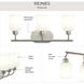 Reines 3 Light 22.75 inch Brushed Nickel Bath Vanity Wall Light