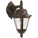 Westport 1 Light 13 inch Antique Bronze Outdoor Wall Lantern in Bulbs Not Included, Clear Seeded, Small