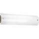 Ribbed Linear Bath 2 Light 25 inch Brushed Nickel Bath Vanity Wall Light