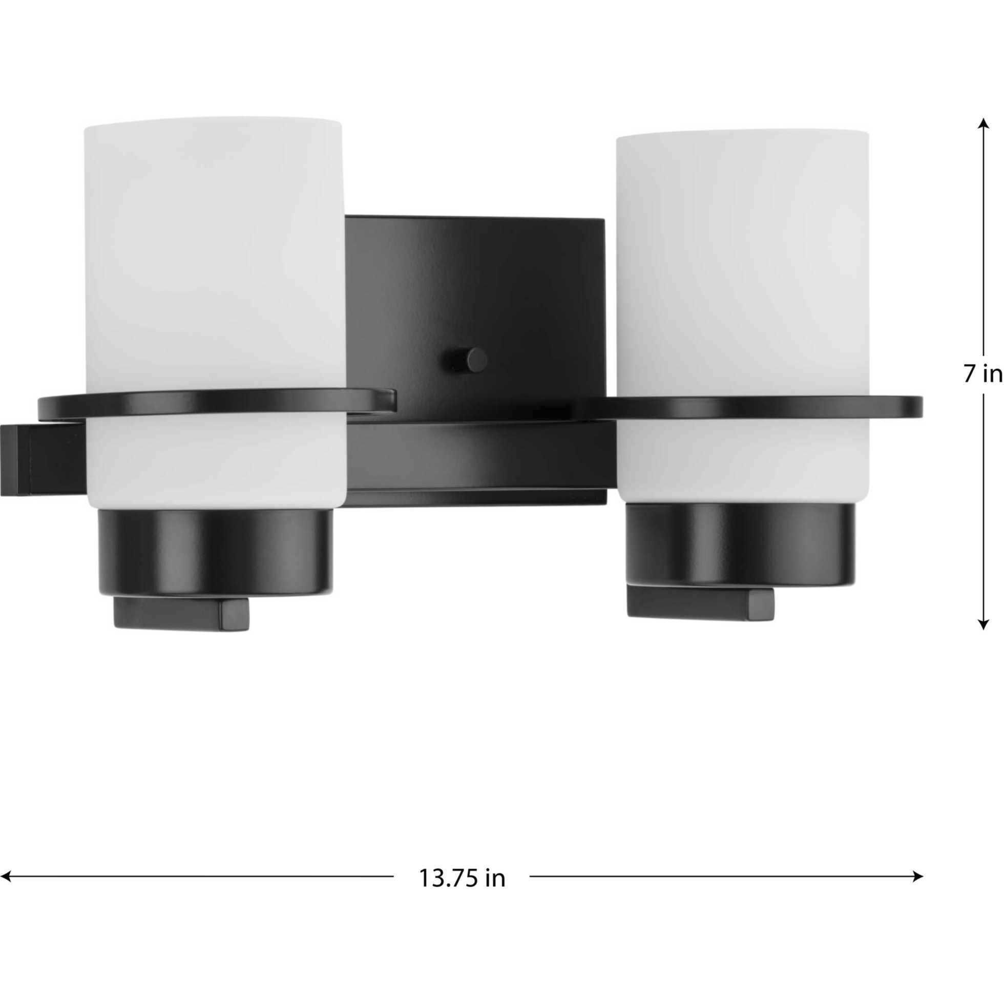 Reiss 2 Light 13.75 inch Matte Black Vanity Light Wall Light