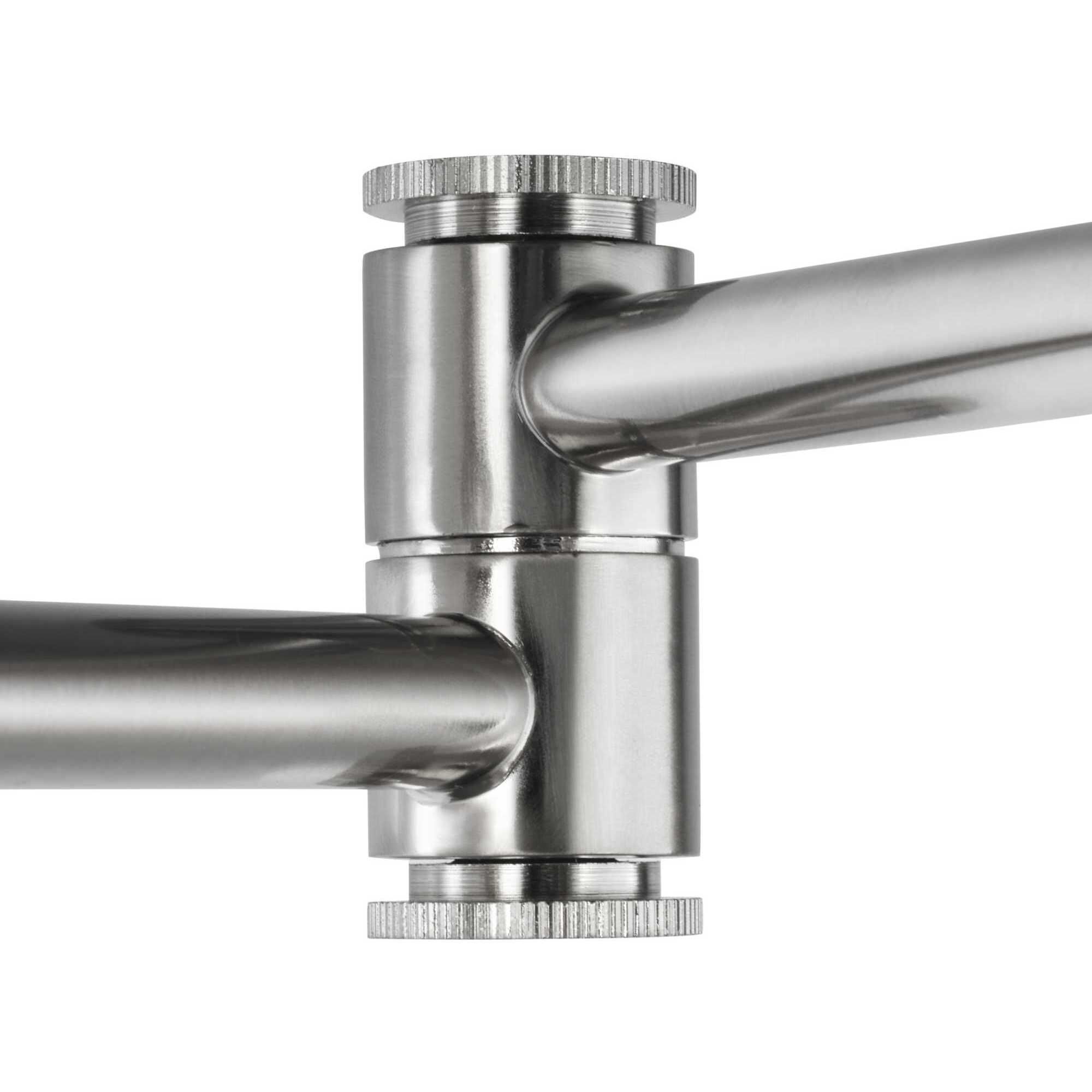 Hinton 12 inch 60.00 watt Brushed Nickel Swing Arm Wall Light