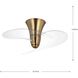 Beal 36 inch Vintage Brass with Clear/White Metal Flake Blades Ceiling Fan