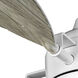 Rudder 56 inch Satin White with Distressed White Blades Ceiling Fan in Matte White, Progress LED