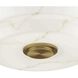 Tosca 3 Light 18 inch Brushed Bronze Semi-Flush Mount Ceiling Light, Design Series