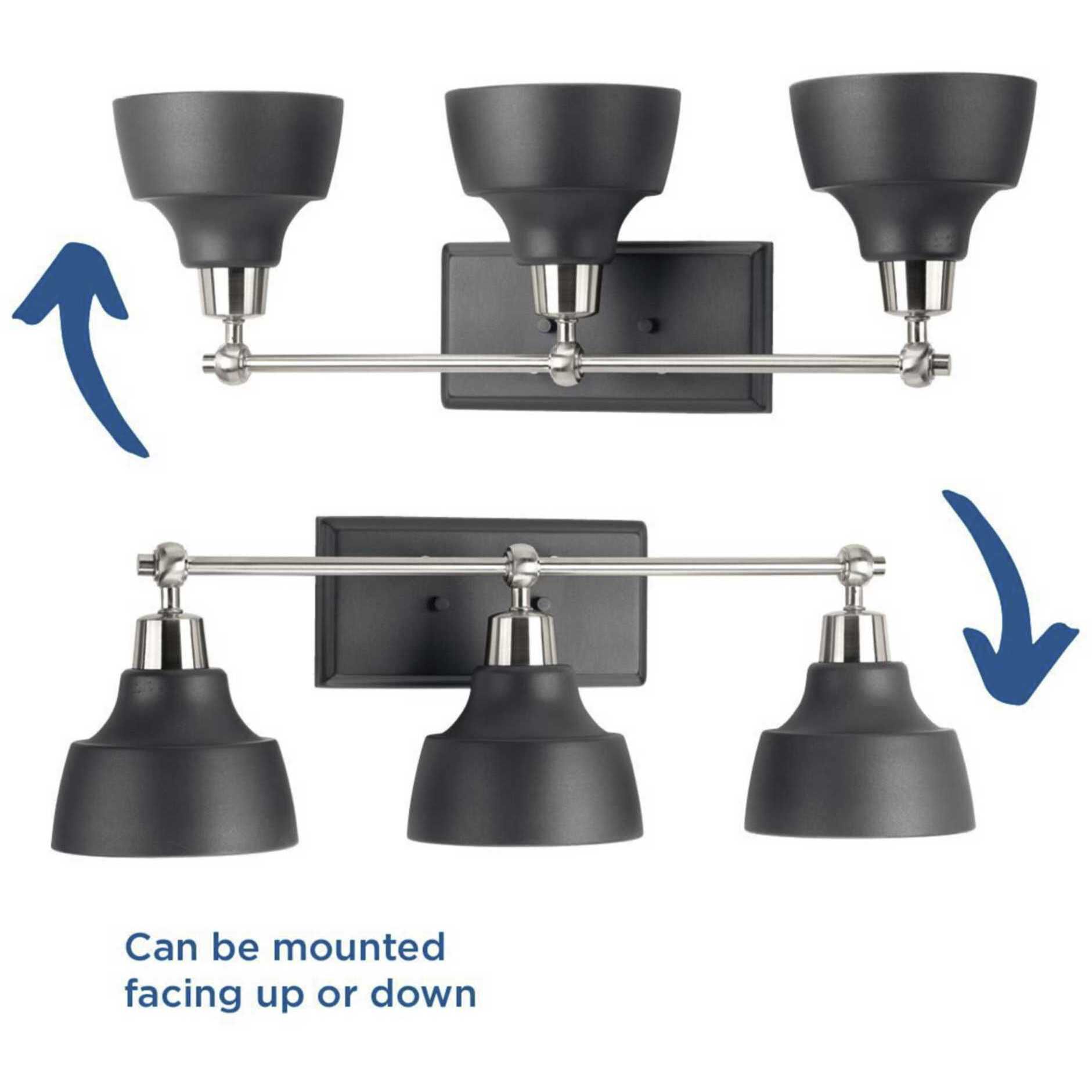 Bramlett 3 Light 24 inch Brushed Nickel Bath Vanity Wall Light