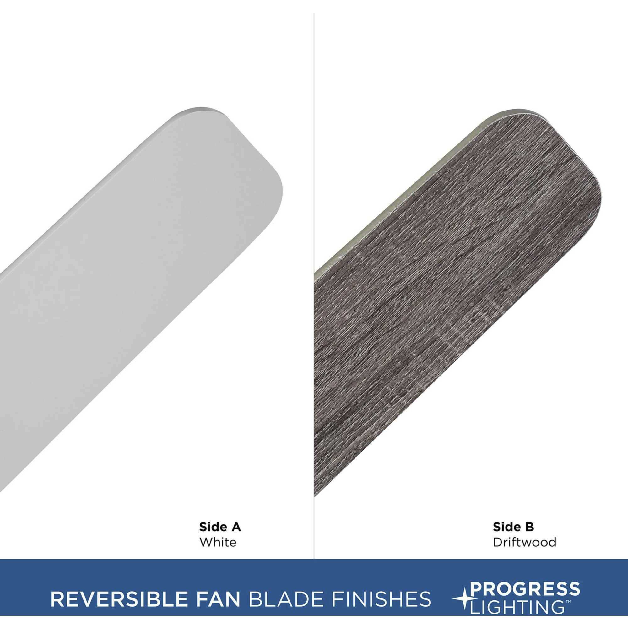Drift 32 inch White with White/Driftwood Blades Ceiling Fan