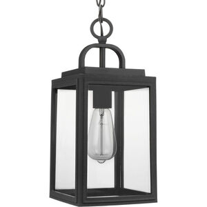 Grandbury 1 Light 7 inch Textured Black Outdoor Hanging Lantern, with DURASHIELD