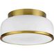 Parkhurst 2 Light 11.25 inch Brushed Bronze Flush Mount Ceiling Light