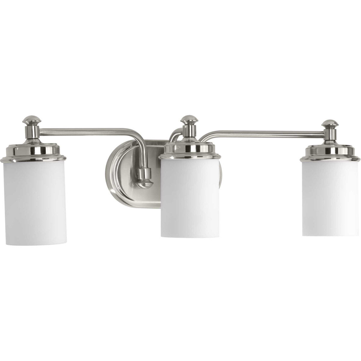 Glide 3 Light 24 inch Brushed Nickel Bath Vanity Wall Light, Design Series
