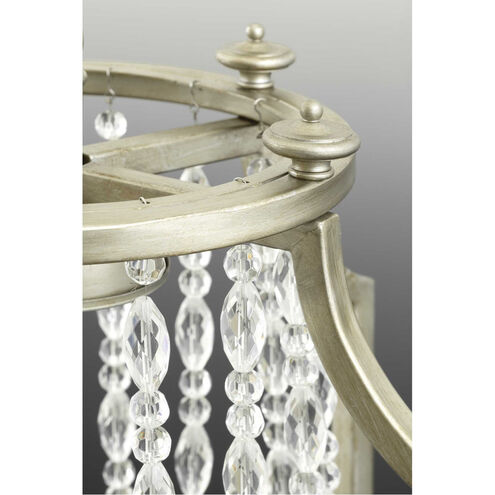 Desiree 3 Light Silver Ridge Pendant Ceiling Light, Design Series