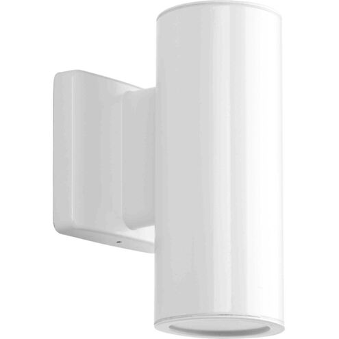 Cylinders Outdoor Wall Mount Up/Down Cylinder in White, Progress LED