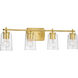 Adley 4 Light 32 inch Satin Brass Bath Vanity Wall Light