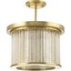 Point Dume™ Sequit Point 3 Light 14 inch Brushed Brass Semi-Flush Convertible Ceiling Light, Jeffrey Alan Marks, Design Series