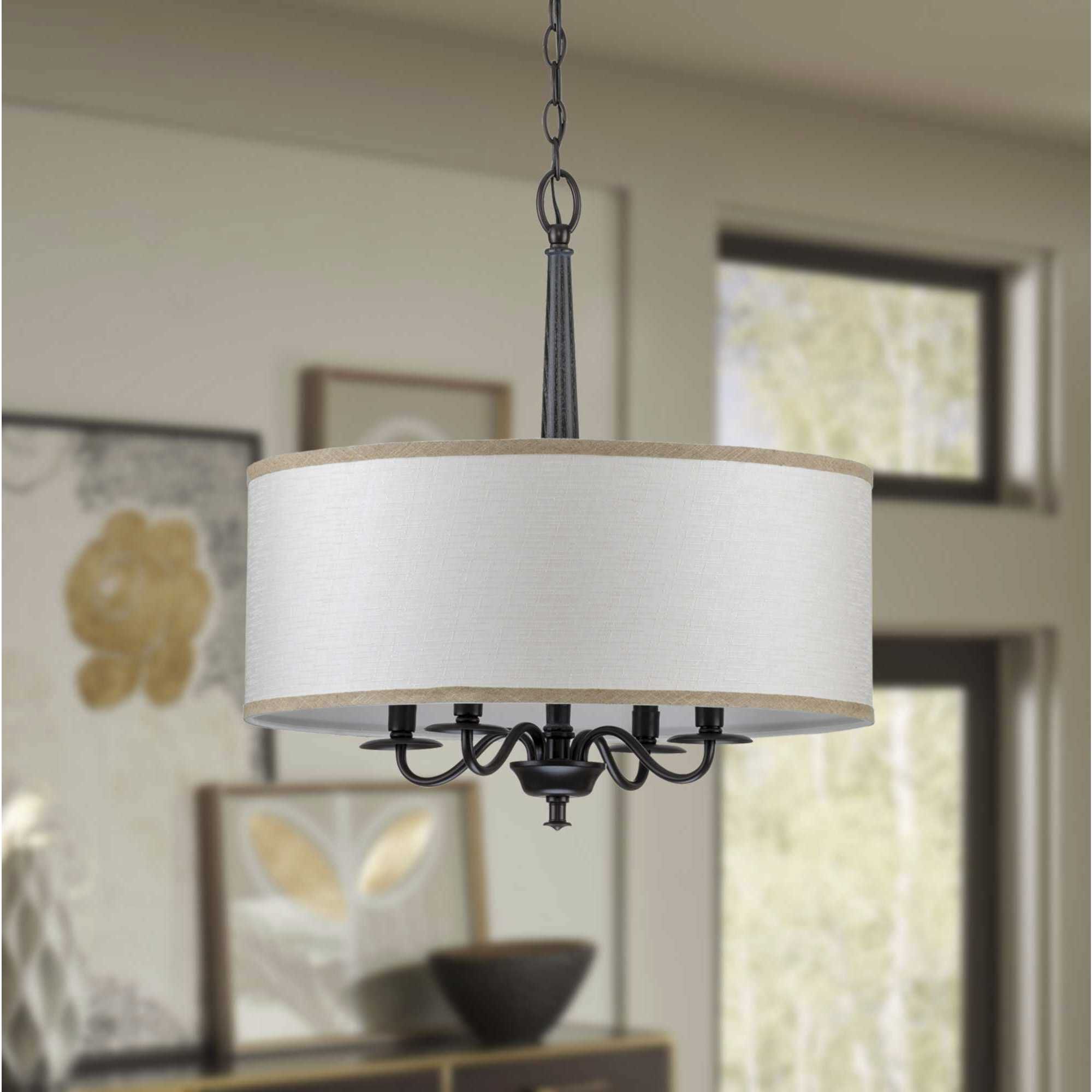 Durrell 4 Light 21 inch Matte Black Chandelier Ceiling Light