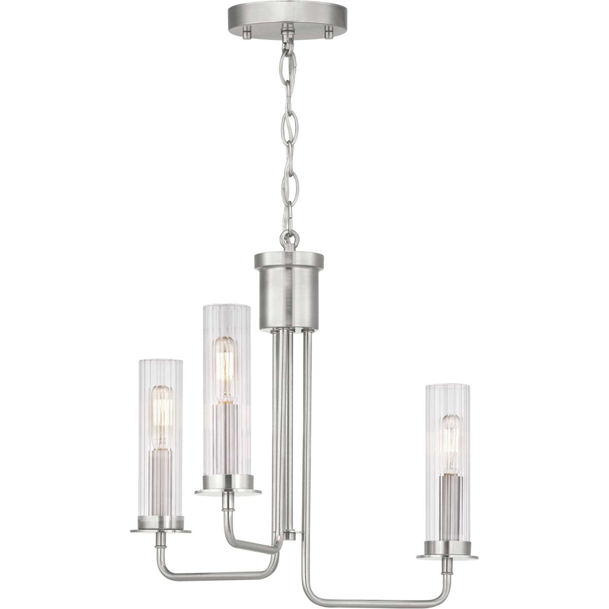 Rainey 3 Light 18 inch Brushed Nickel Semi-Flush Mount Convertible Ceiling Light