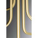 Zag 5 Light 18 inch Vintage Gold Chandelier Ceiling Light