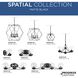 Spatial 4 Light Matte Black Pendant Ceiling Light, Design Series