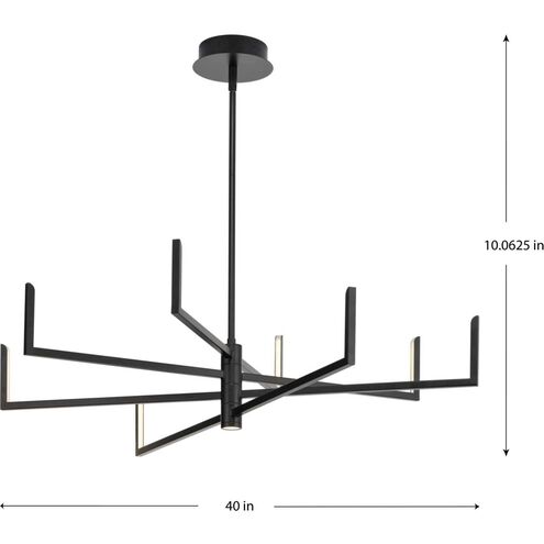 Pivot LED LED 40 inch Black Chandelier Ceiling Light, Progress LED
