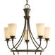 Cantata 5 Light 23 inch Forged Bronze Chandelier Ceiling Light