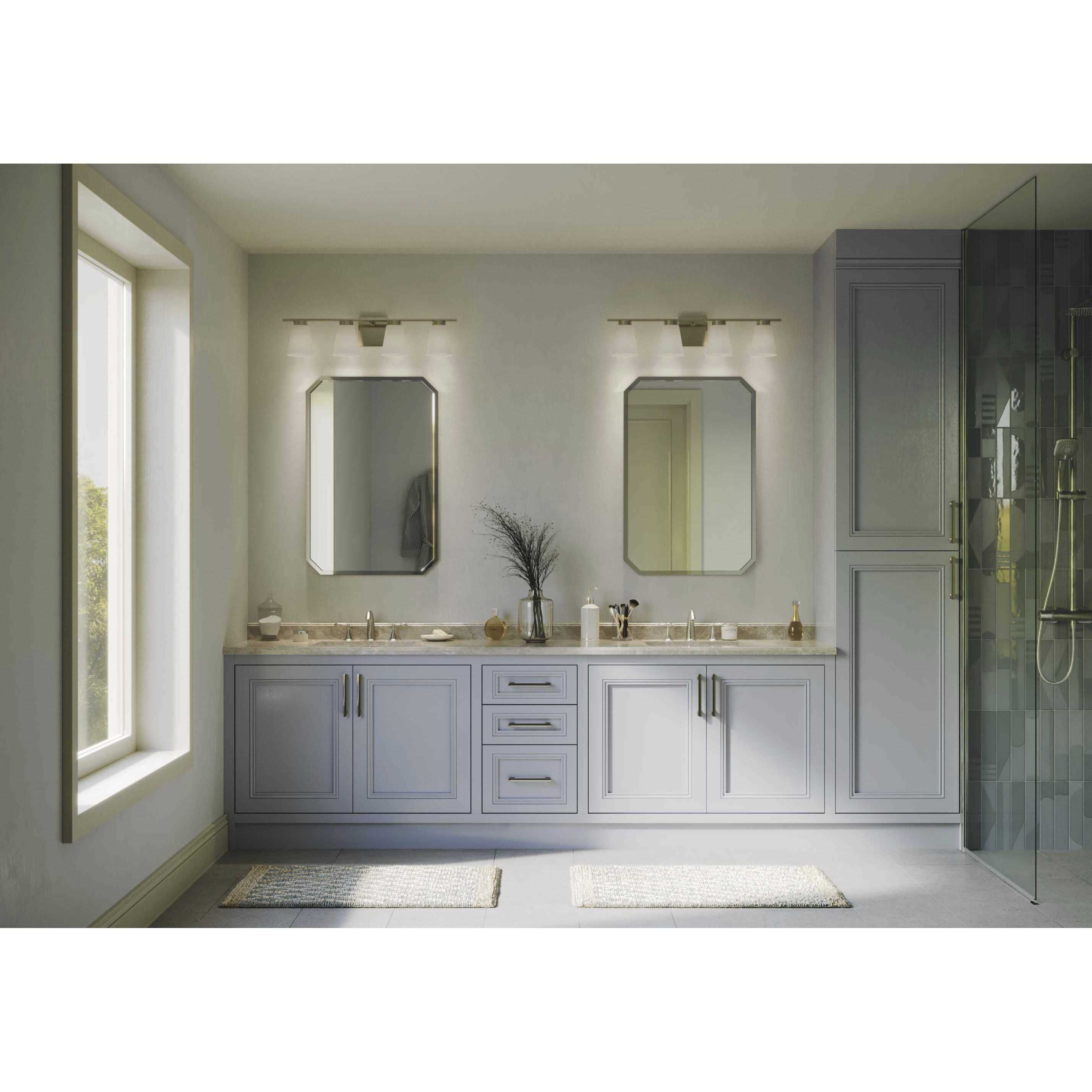 Tanner 4 Light 31.12 inch Brushed Nickel Vanity Light Wall Light